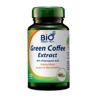 Green Coffee Extract Capsules 500mg – 50% Chlorogenic Acid – Natural Metabolism & Weight Support