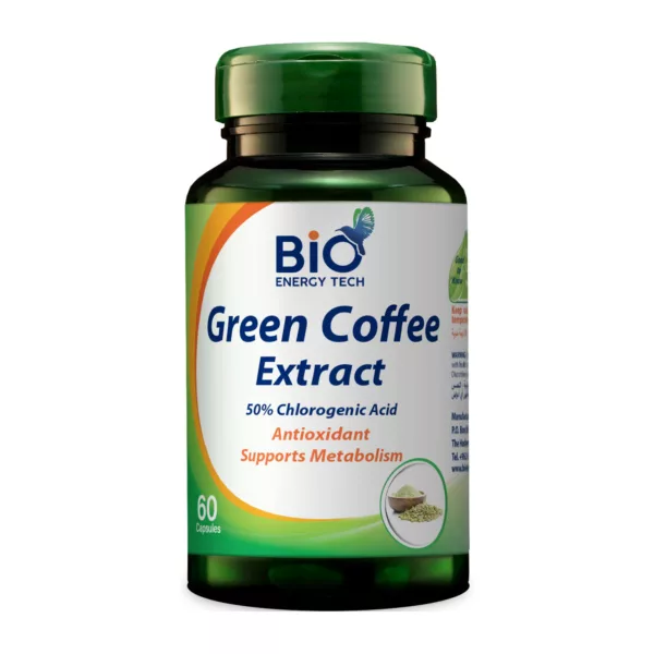 Green Coffee Extract Capsules 500mg – 50% Chlorogenic Acid – Natural Metabolism & Weight Support